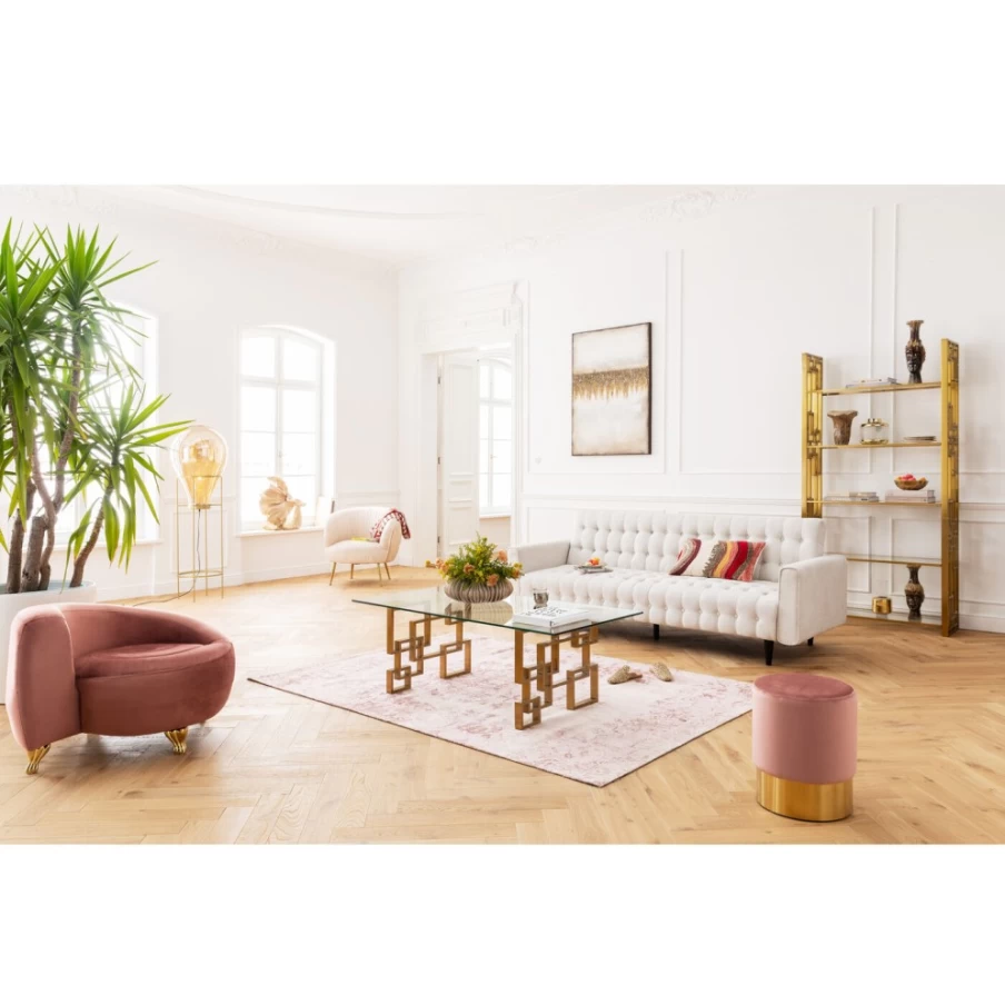 KARE Design Modern Sofa Bed Milchbar Beige 219 cm Convertible Sleeper Couch for Living Room