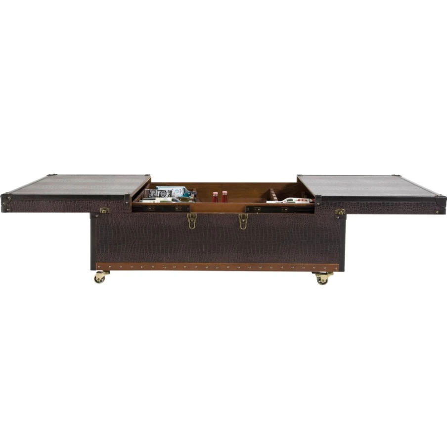 KARE Design Globetrotter Coffee Table Bar - 120X75Cm Modern Side Table for Living Room
