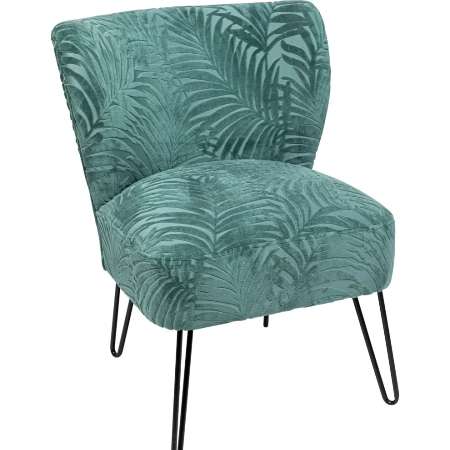 "KARE Design Palm Springs Blue Modern Armchair – Mid-Century Inspired Accent Chair"