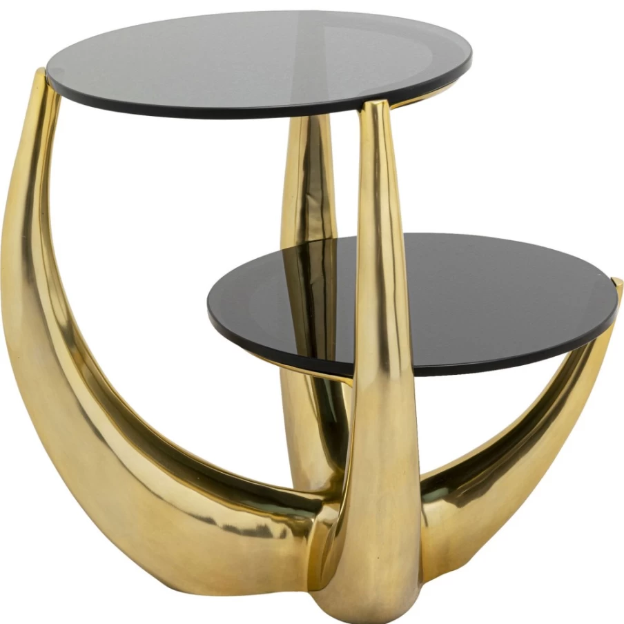 KARE Design Piera Modern Side Table - 53cm x 55cm Nightstand or End Table for Living Room & Bedroom