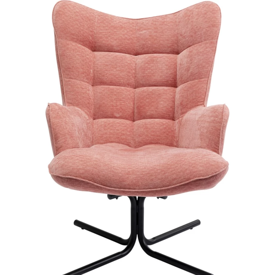 "KARE Design Oscar Rose Swivel Armchair – Modern Rotating Lounge Chair"