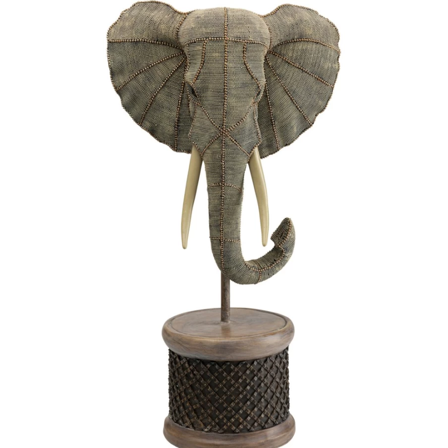 KARE Design Modern Elephant Head Wall Decor with Pearls - Stylish 3D Art Piece for Home & Office