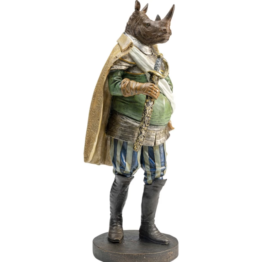 "KARE Design Sir Rhino Standing Decor Figurine - 42Cm Modern Animal Sculpture"