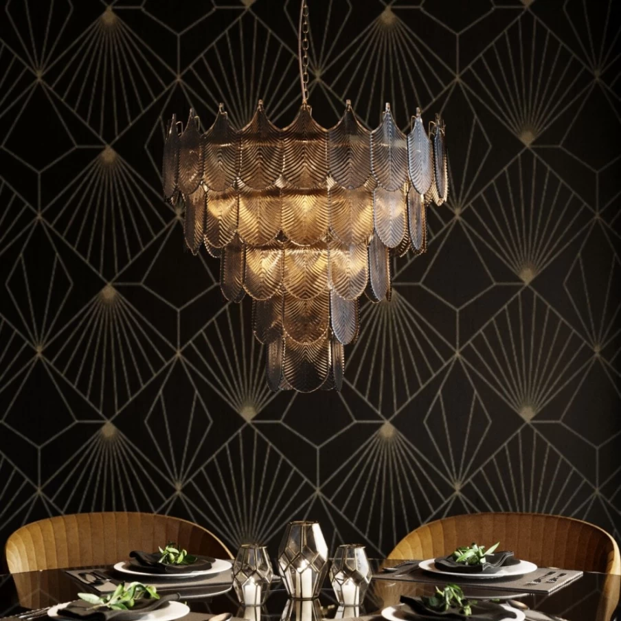 KARE Design Modern Botania Smoke Glass Pendant Lamp for Dining Room Lighting