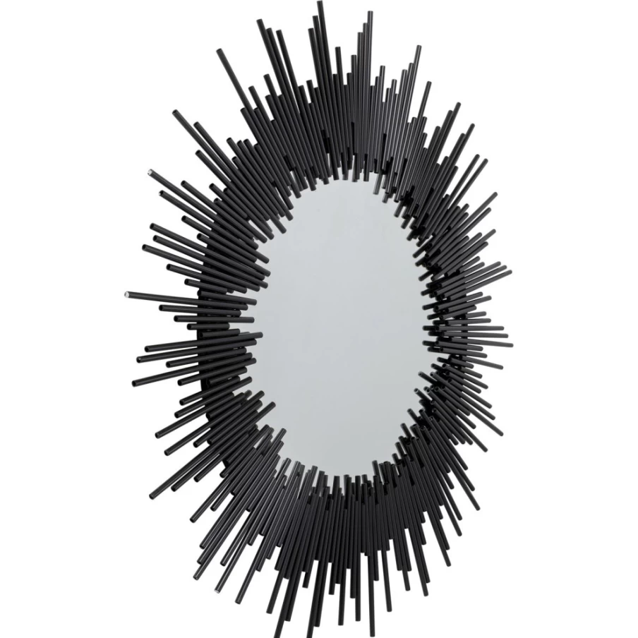 KARE Design Modern Sunrise Wall Mirror - 104cm Round Decorative Mirror for Living Room