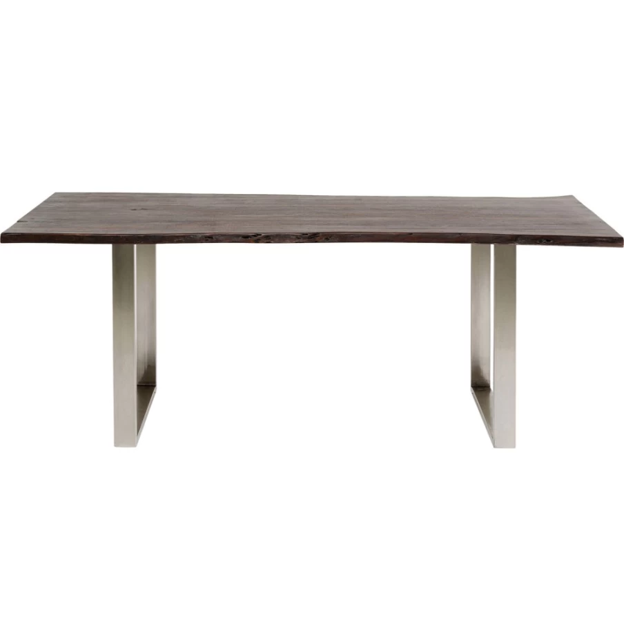 KARE Design Modern Dark Chrome Dining Table - 160x80cm Rectangular Table Harmony for Contemporary Dining Room