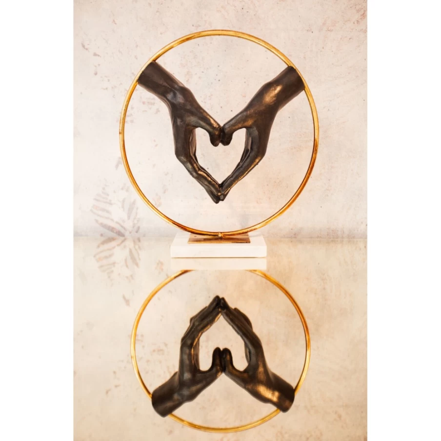 KARE Design Modern Deco Object Elements Heart Hand Sculpture 62cm Home Decor