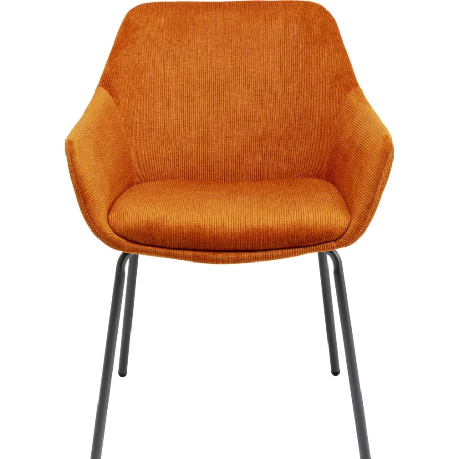 "KARE Design Avignon Orange Armchair - Modern Comfort Chair With Armrests"