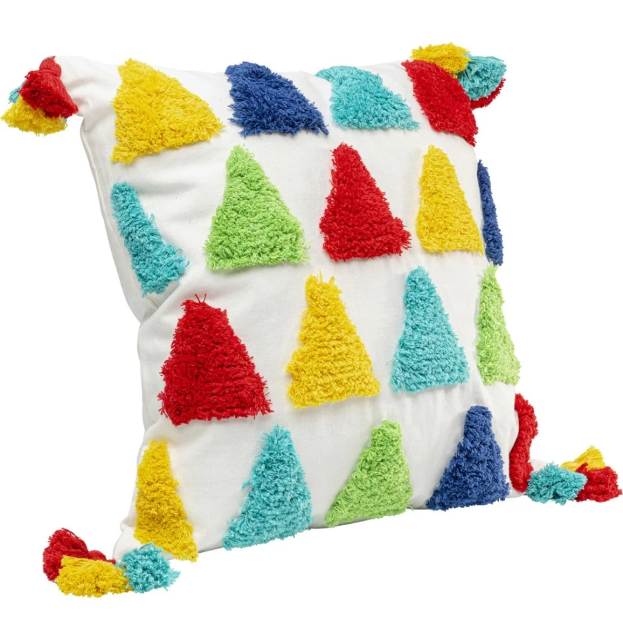 KARE Design Modern Colorful Triangle Pattern Cushion Cover 45x45 cm Home Decor