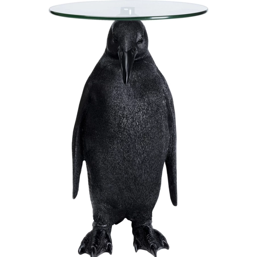 KARE Design Modern Penguin Side Table - 32cm Animal-Themed Nightstand for Unique Home Decor