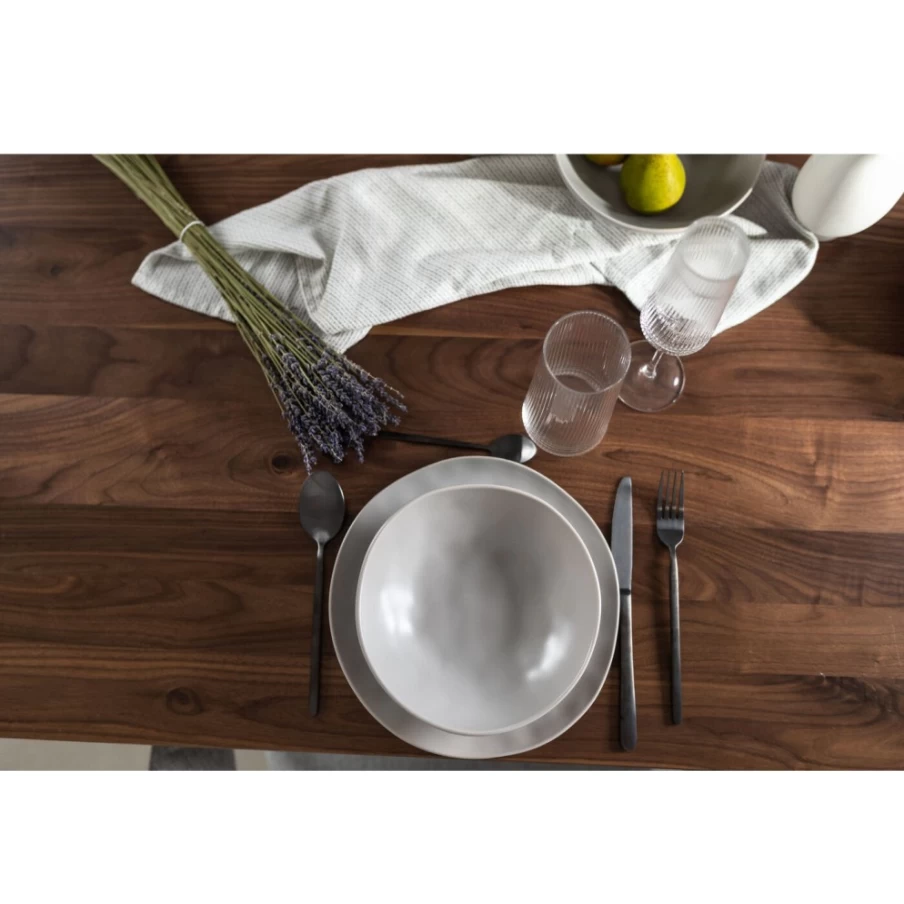 KARE Design Deep Grey Organic Plate - 21cm Modern Dining Tableware