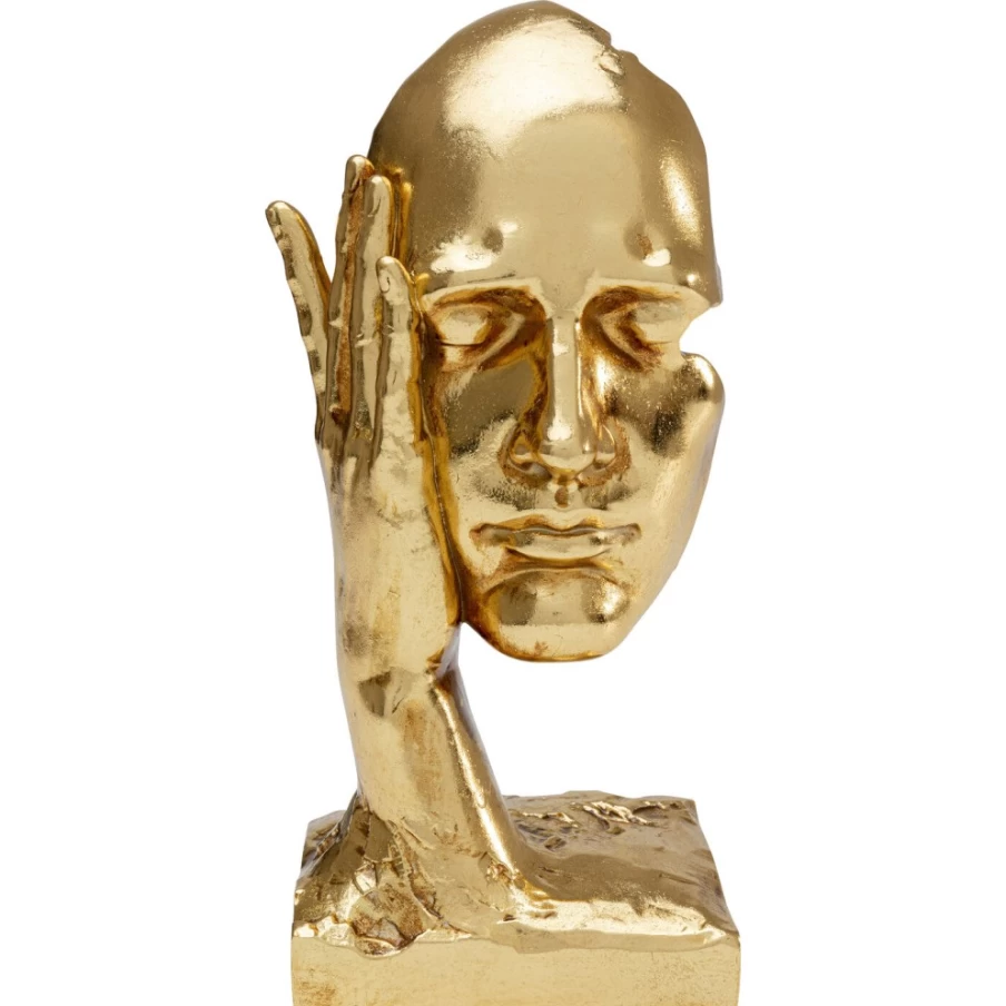 KARE Design Gold Deco Object In My Mind 30Cm Modern Home Decor