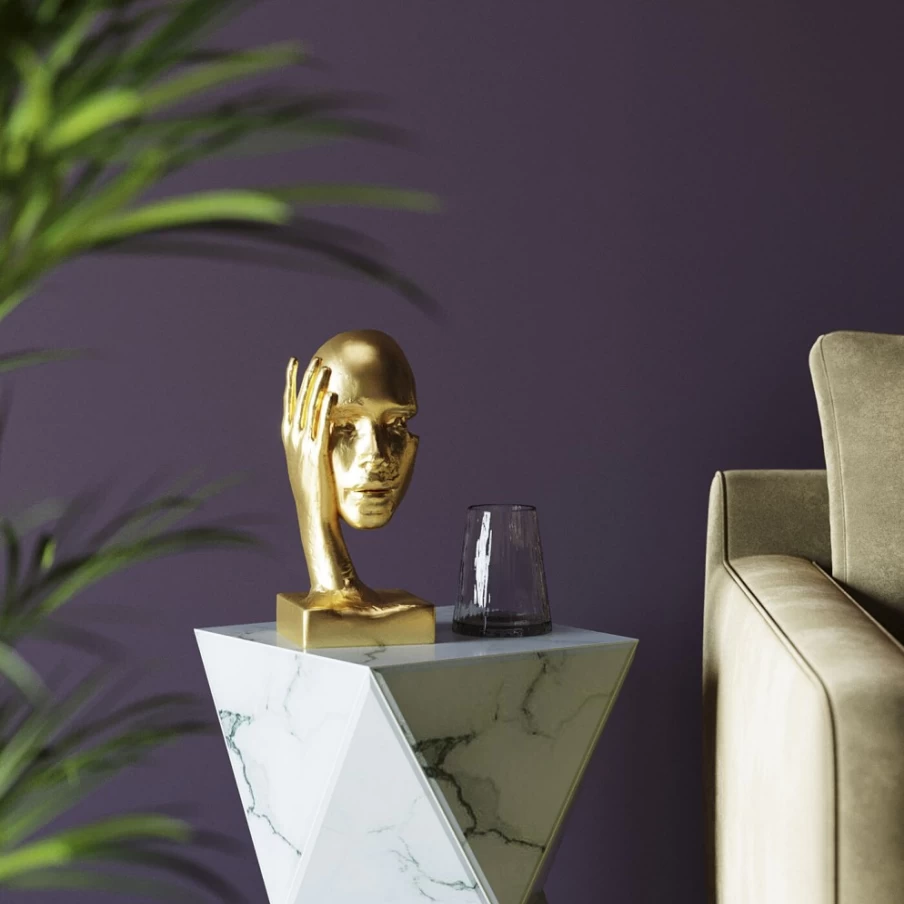 KARE Design Gold Deco Object In My Mind 30Cm Modern Home Decor