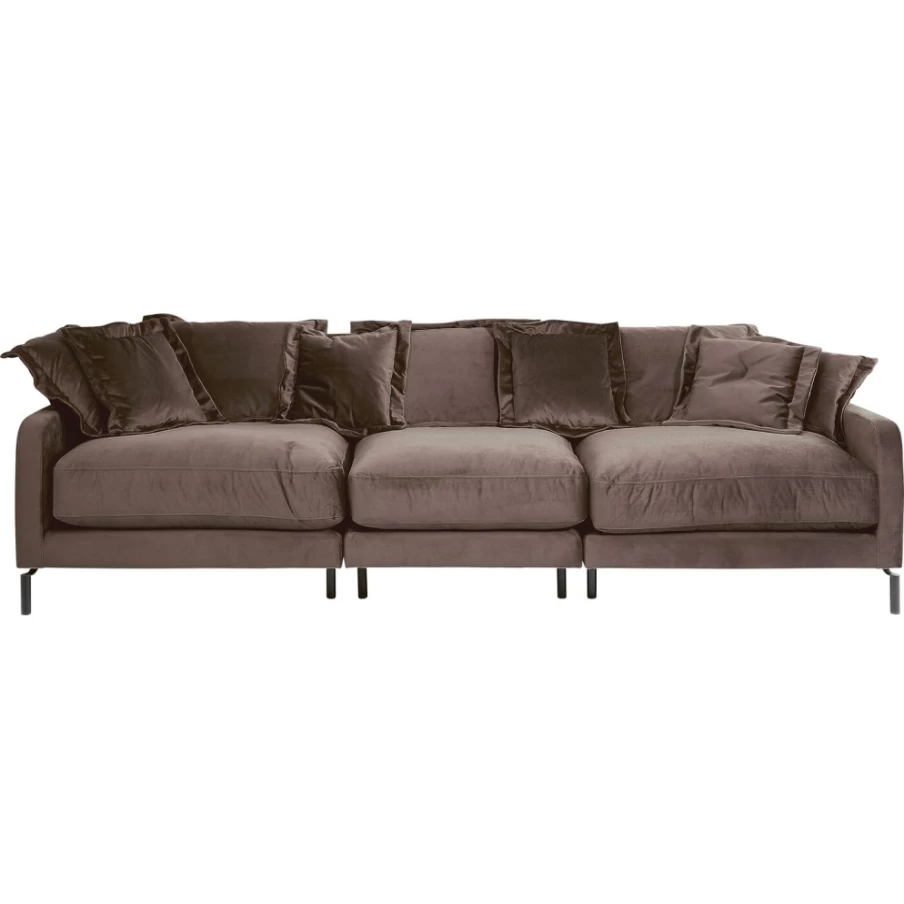 "KARE Design Modern 3-Seater Sofa in Taupe – Stylish Lullaby Collection for Living Room"