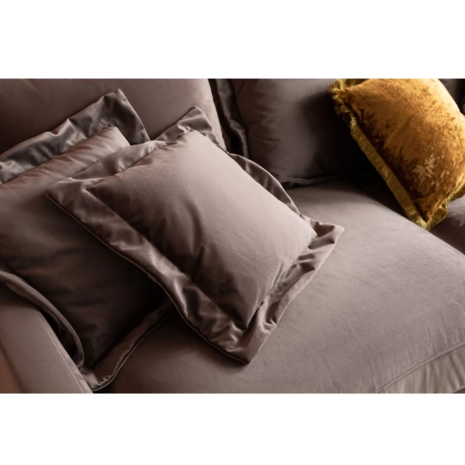 "KARE Design Modern 3-Seater Sofa in Taupe – Stylish Lullaby Collection for Living Room"