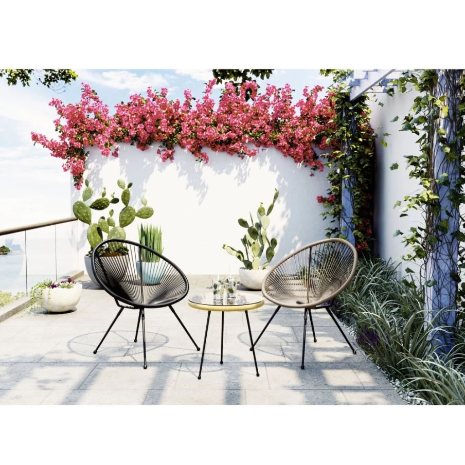 "KARE Design Acapulco Armchair in Natural Weave – Modern Lounge Chair"