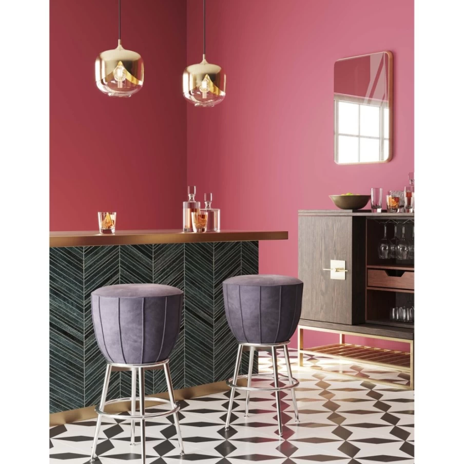 "KARE Design Modern Chrome Bar Stool - After Work Style for Home & Office"