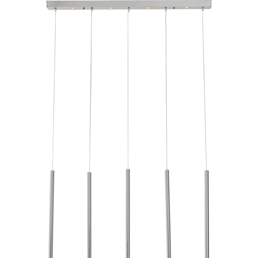 KARE Design Modern Chrome LED Pendant Light - Vegas Classic Hanging Lamp for Living Room