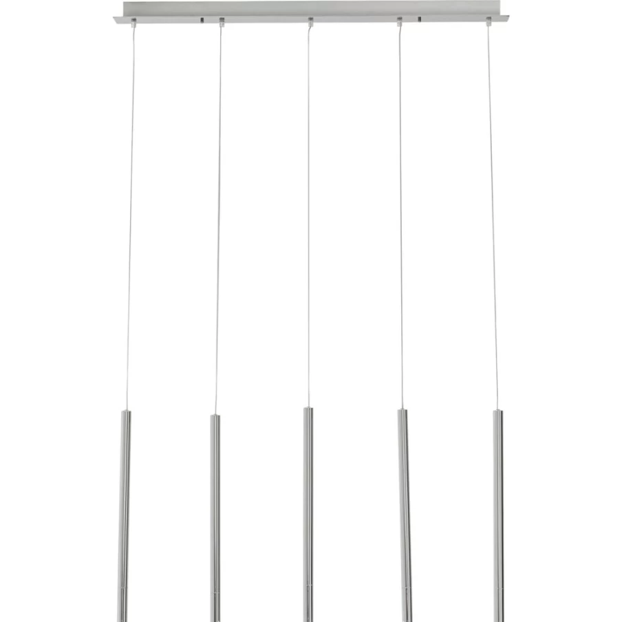 KARE Design Modern Chrome LED Pendant Light - Vegas Classic Hanging Lamp for Living Room