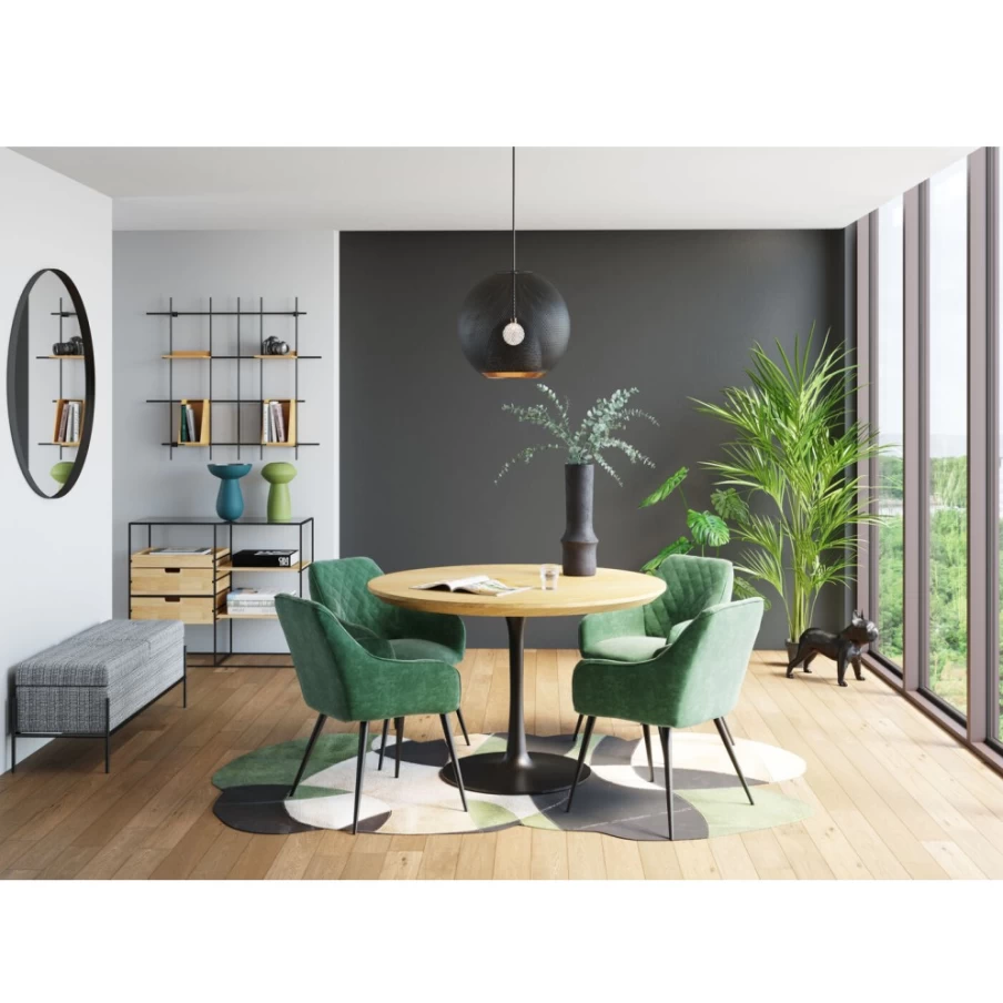 "KARE Design Bretagne Green Armchair – Modern Comfort with Stylish Armrests"