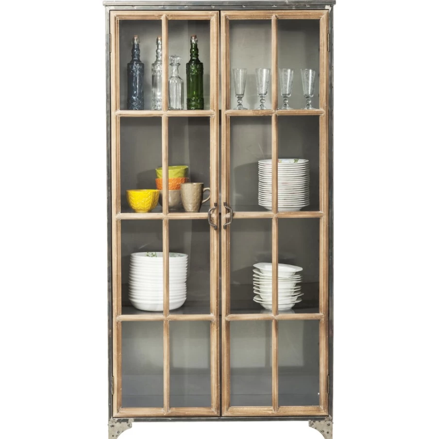 KARE Design Modern Display Cabinet Kontor 97cm - Stylish Glass Shelf Storage Unit for Home & Office