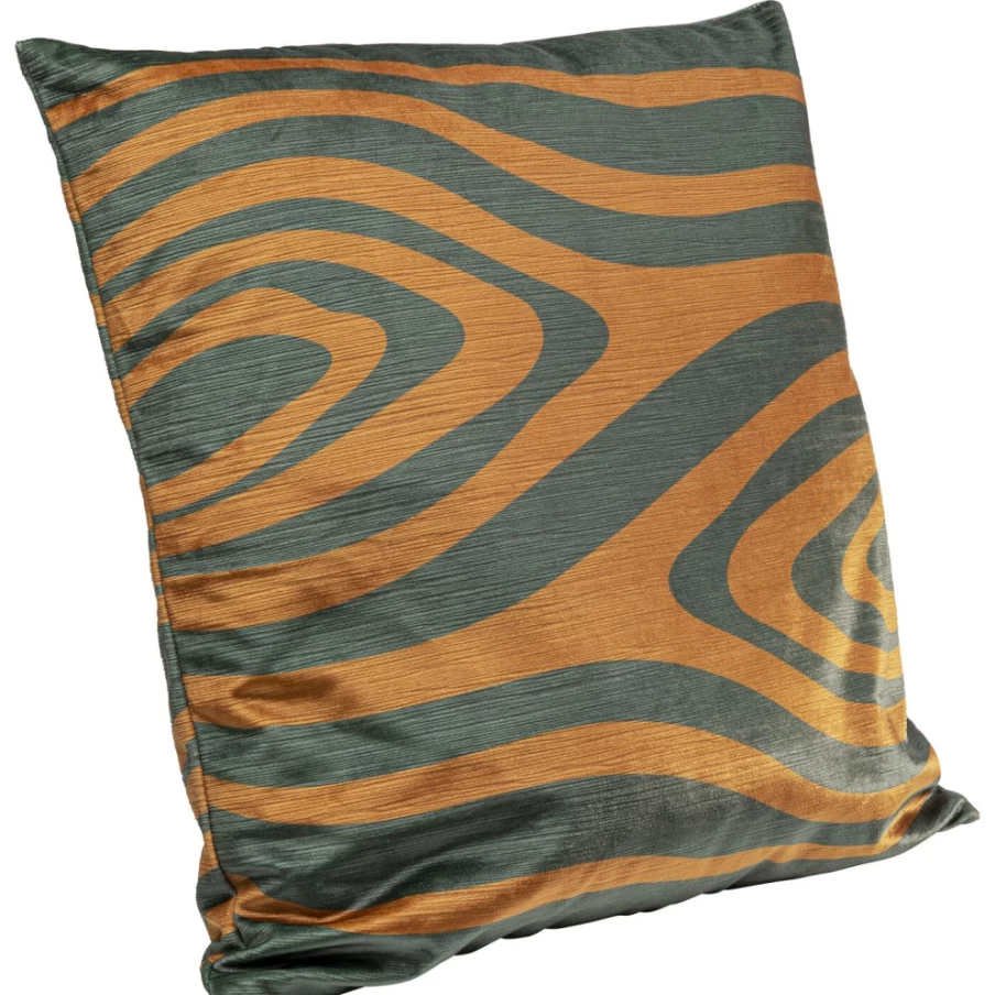 "KARE Design Abstract Brown Cushion Cover 45x45cm Modern Geometric Pillow Case"