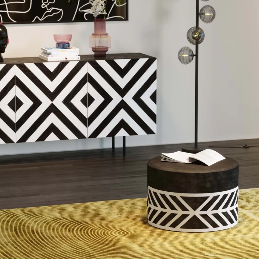 "KARE Design Jenna Black Bar Stool 61cm Height Modern Kitchen Counter Stool"