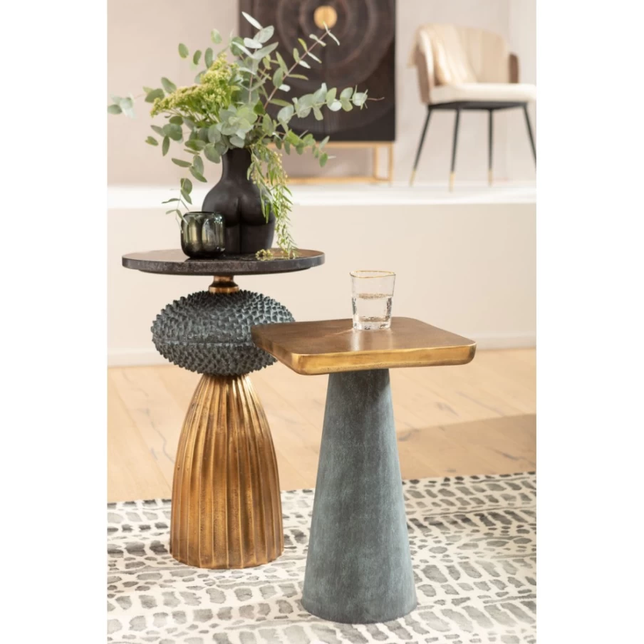 KARE Design Cora Modern Side Table - 35x35cm Small Square End Table for Living Room & Bedroom