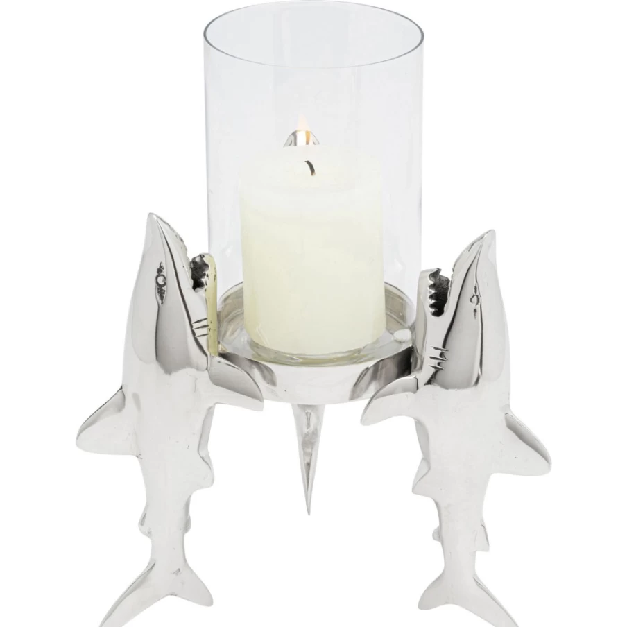KARE Design Storm Lamp Shark Family - 23Cm LED Night Light, Modern Kids Room Decor, Unique Shark Shape Lighting