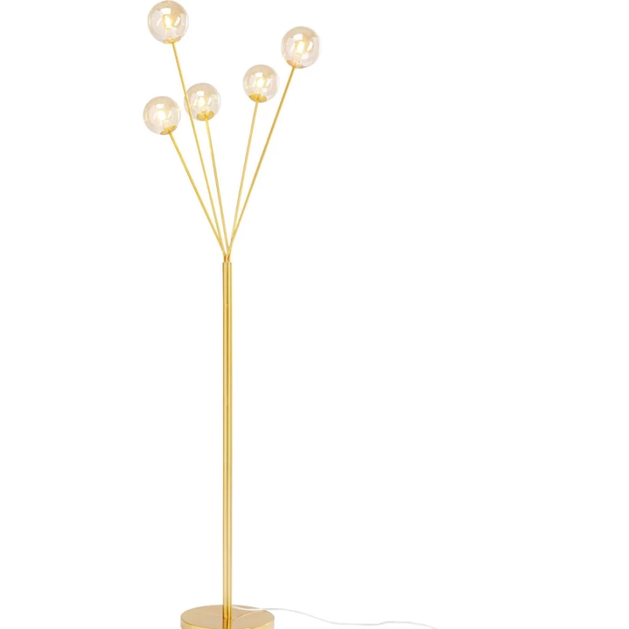 KARE Design Talea Modern Gold Floor Lamp - 156cm Height Adjustable Standing Light for Living Room
