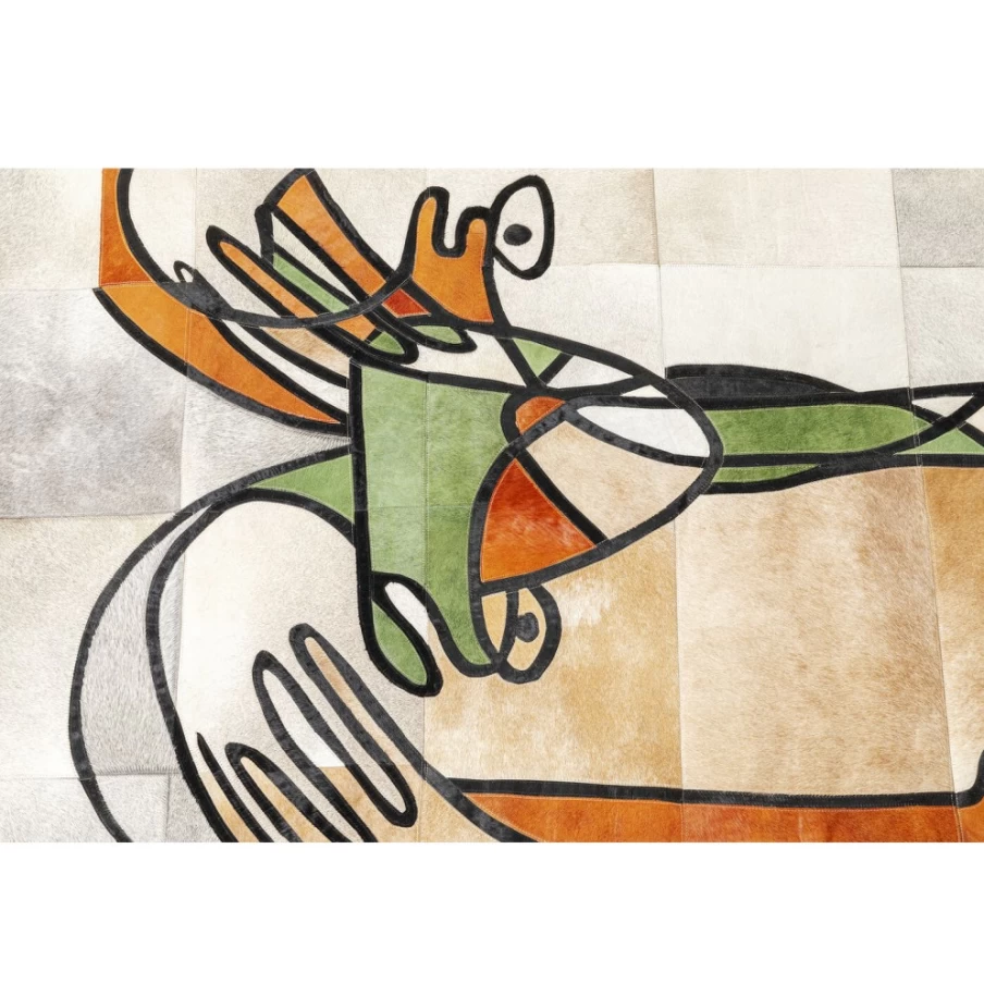 "KARE Design Modern Abstract Faces Pattern Carpet 170x240cm for Living Room Decor"