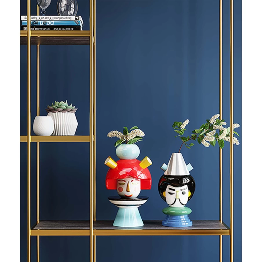 KARE Design Modern Puppet Boy Sculptural Deco Vase - 36cm Height, Unique Home Decor Art Piece