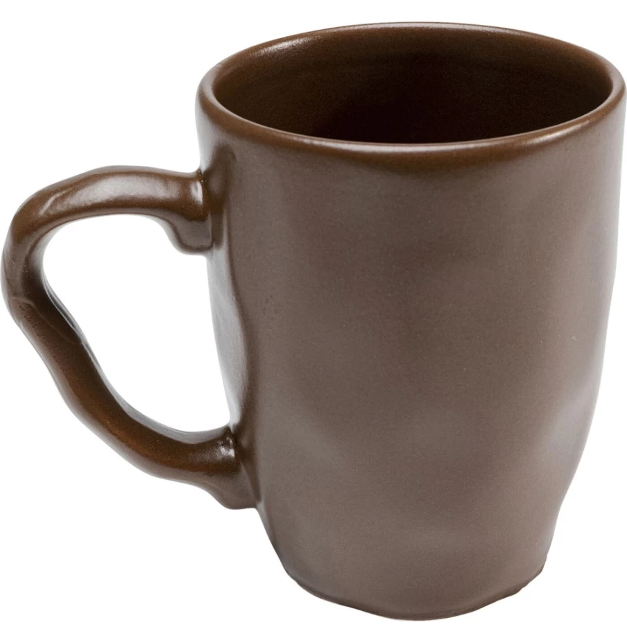 KARE Design Savannah Brown Ceramic Cup 11cm - Modern Coffee Mug for Home & Office
