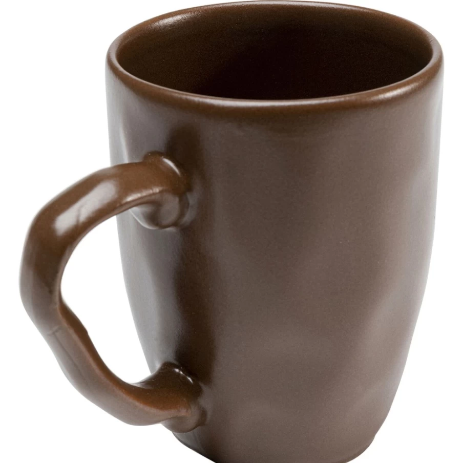 KARE Design Savannah Brown Ceramic Cup 11cm - Modern Coffee Mug for Home & Office