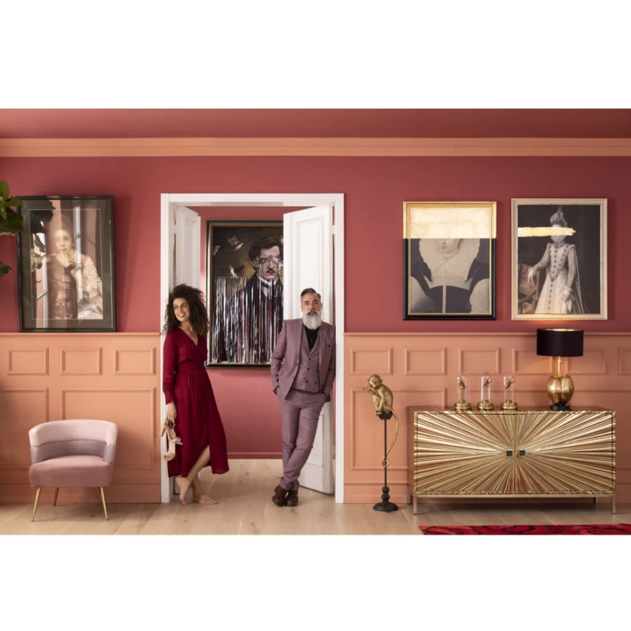 "KARE Design Oil Painting 'Incognito Baroness' Wall Art Frame 80x100cm"