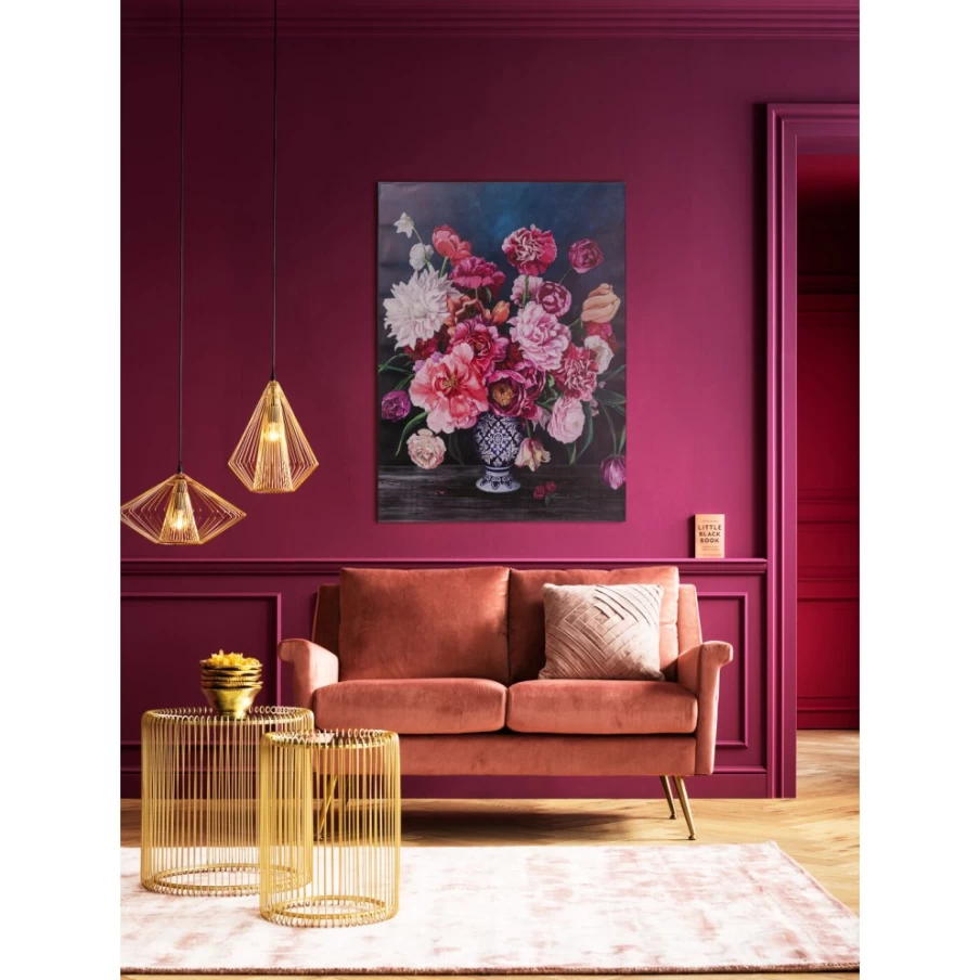 "KARE Design Wild Flowers Canvas Art Print 90x120cm - Handmade Floral Wall Decor"