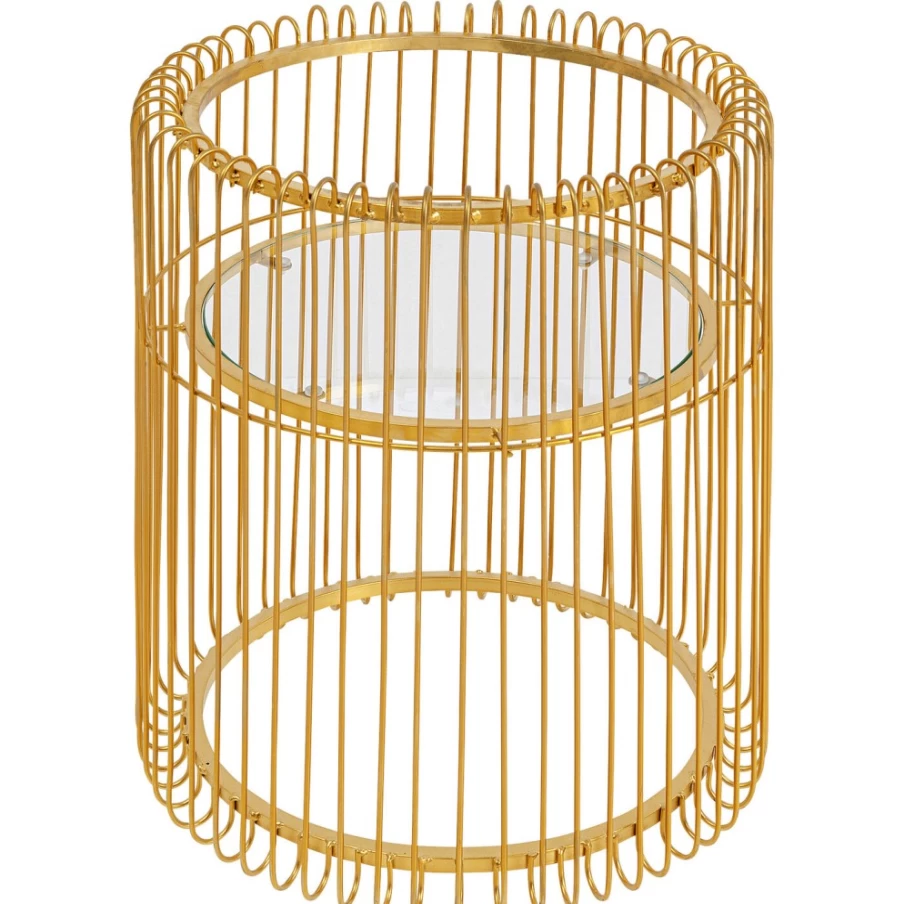 KARE Design Gold Wire Plant Holder - 44Cm Modern Hanging Flower Basket for Indoor Outdoor Decor
