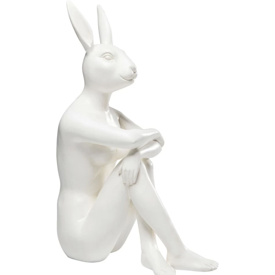 KARE Design Modern Gangster Rabbit White Ceramic Deco Figurine for Home Decor