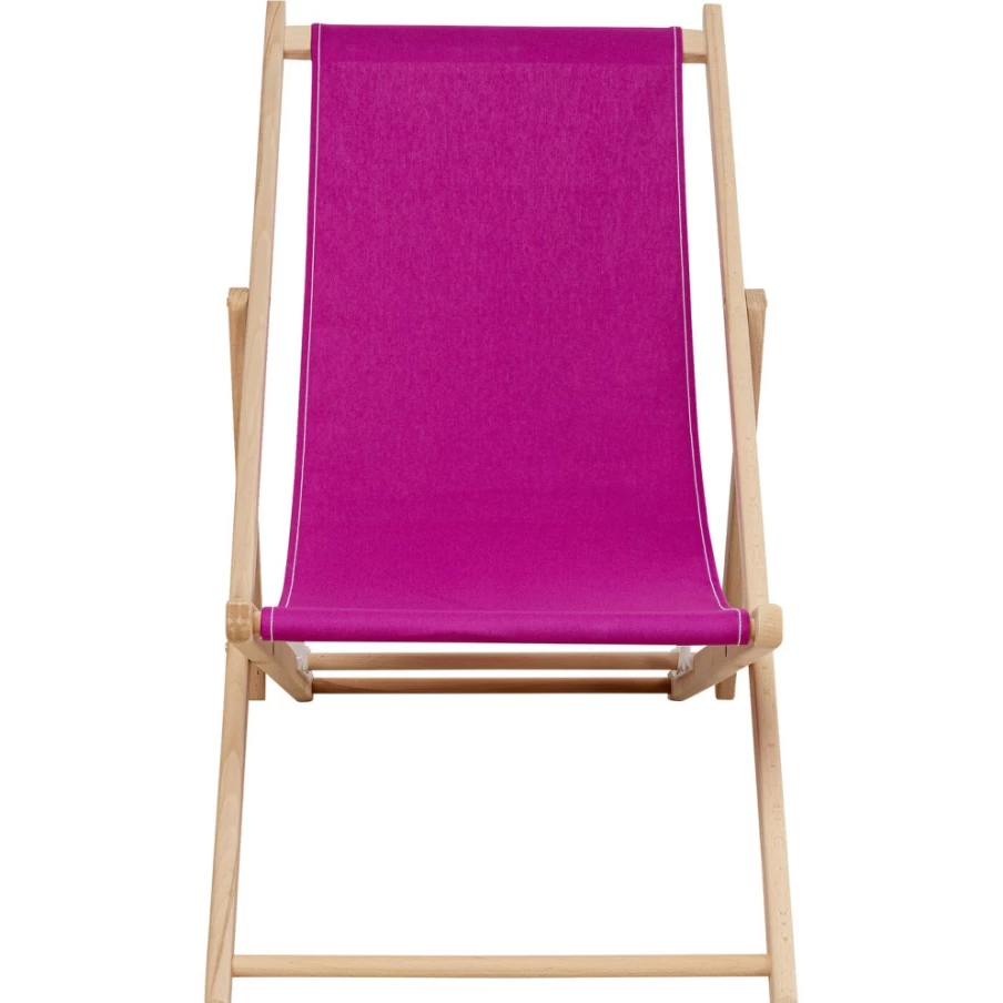 KARE Design Pink Summer Deck Chair - Lightweight Portable Outdoor Lounge Chair for Beach, Garden, and Patio