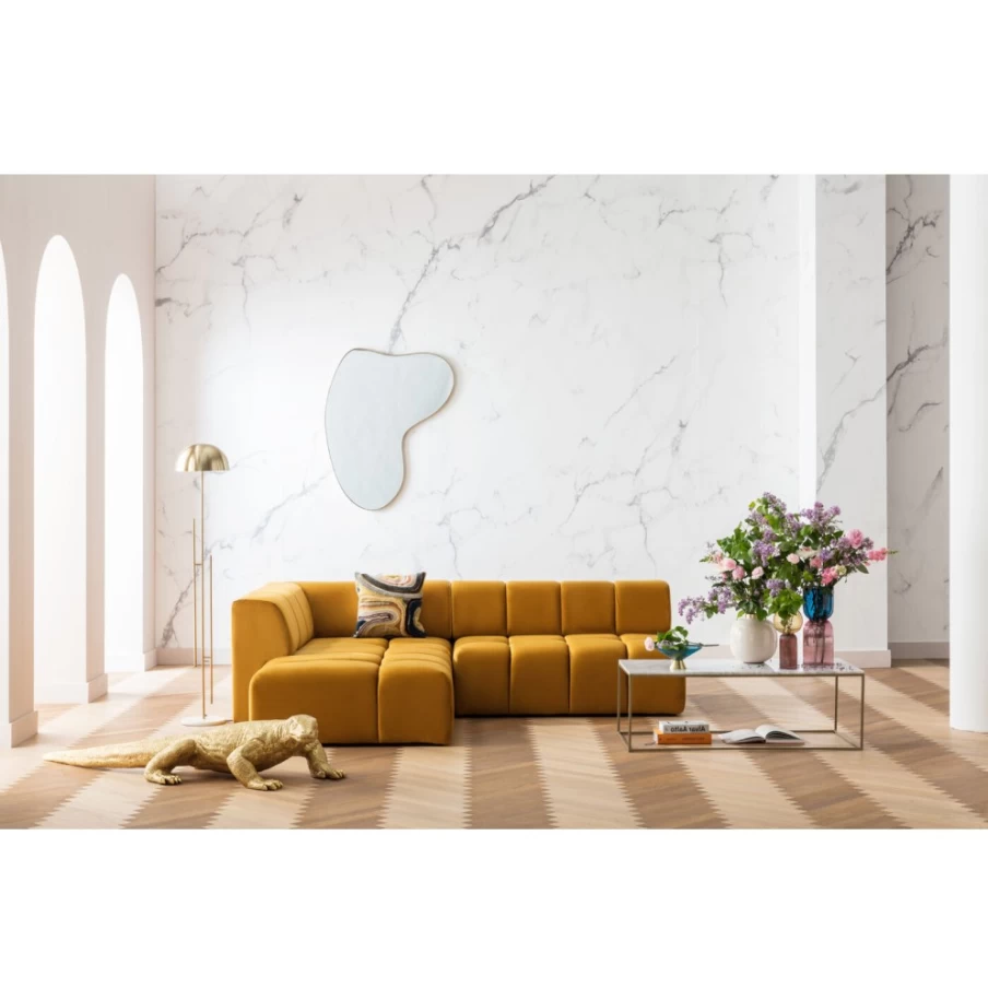 "KARE Design Belami Velvet Amber Left Corner Sofa - Luxurious Modern Living Room Furniture"