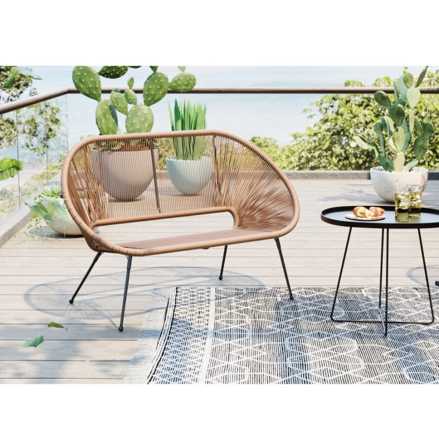KARE Design Acapulco Nature Bench - Modern Outdoor Garden Seating