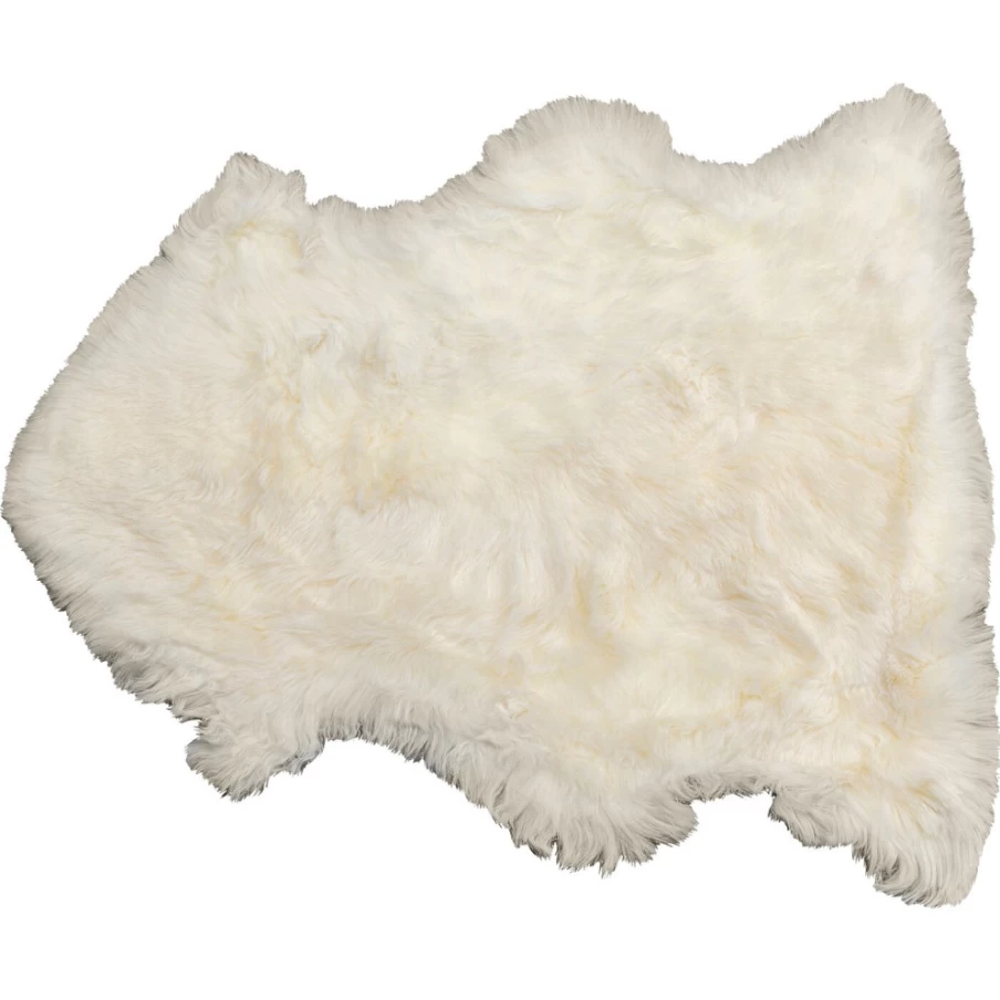 "KARE Design Lambskin Heidi White Throw Blanket 65x85 cm Luxurious Soft Decorative Pillow Cover"