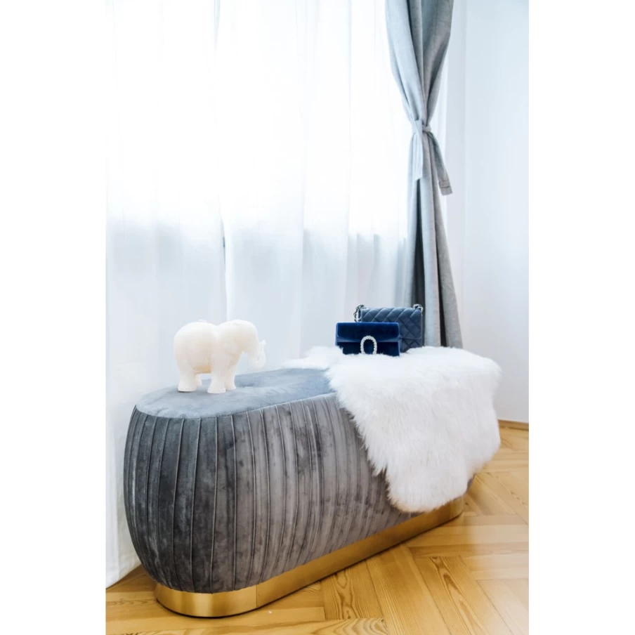 "KARE Design Lambskin Heidi White Throw Blanket 65x85 cm Luxurious Soft Decorative Pillow Cover"