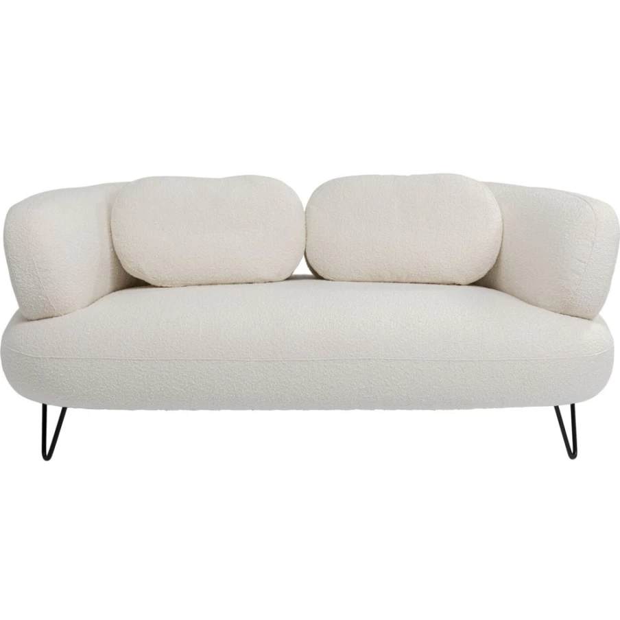 "KARE Design Peppo Modern 2-Seater Sofa in White, 182cm Wide"