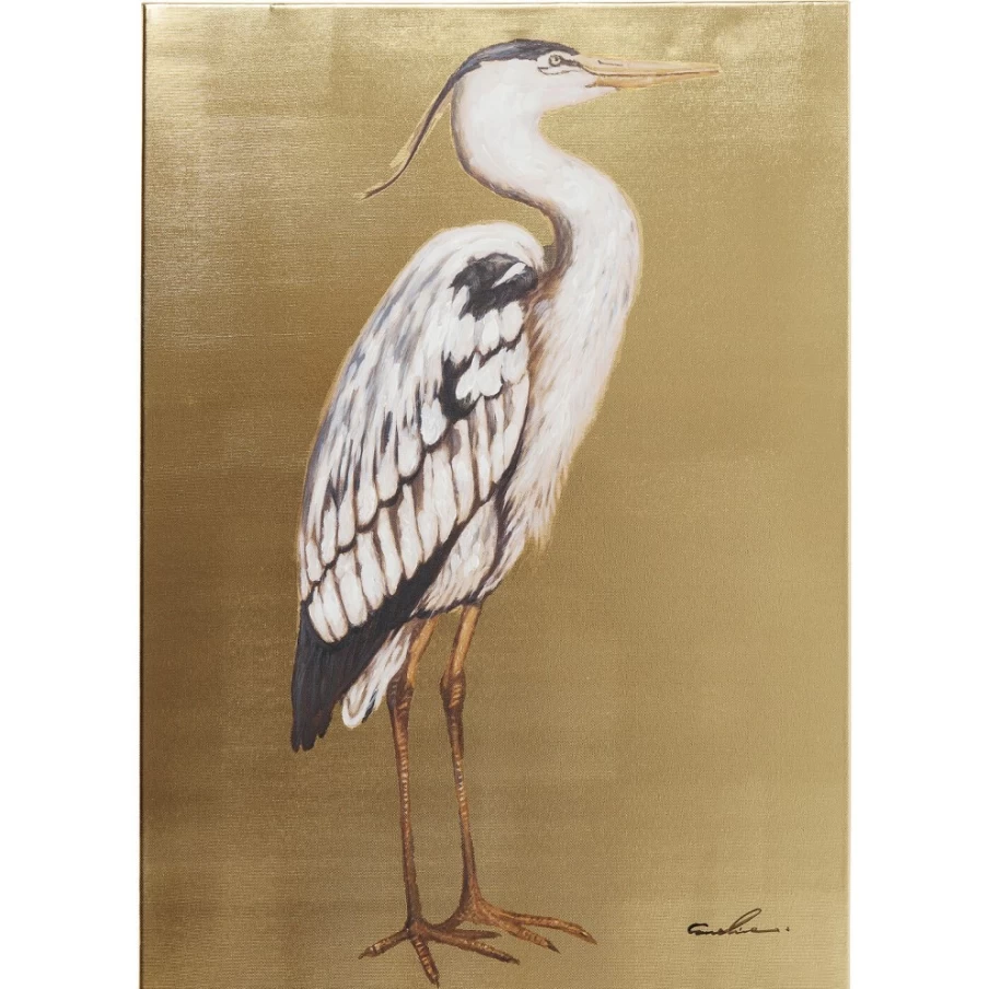"KARE Design Heron Picture Art Print 50x70cm - Elegant Bird Wall Decor"