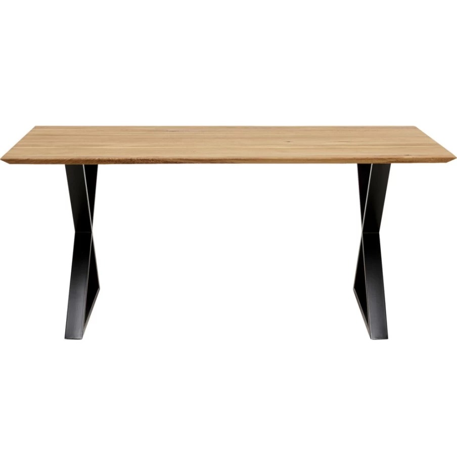 KARE Design Jackie Oak Black Cross Coffee Table 180 x 90 cm Modern Dining Table