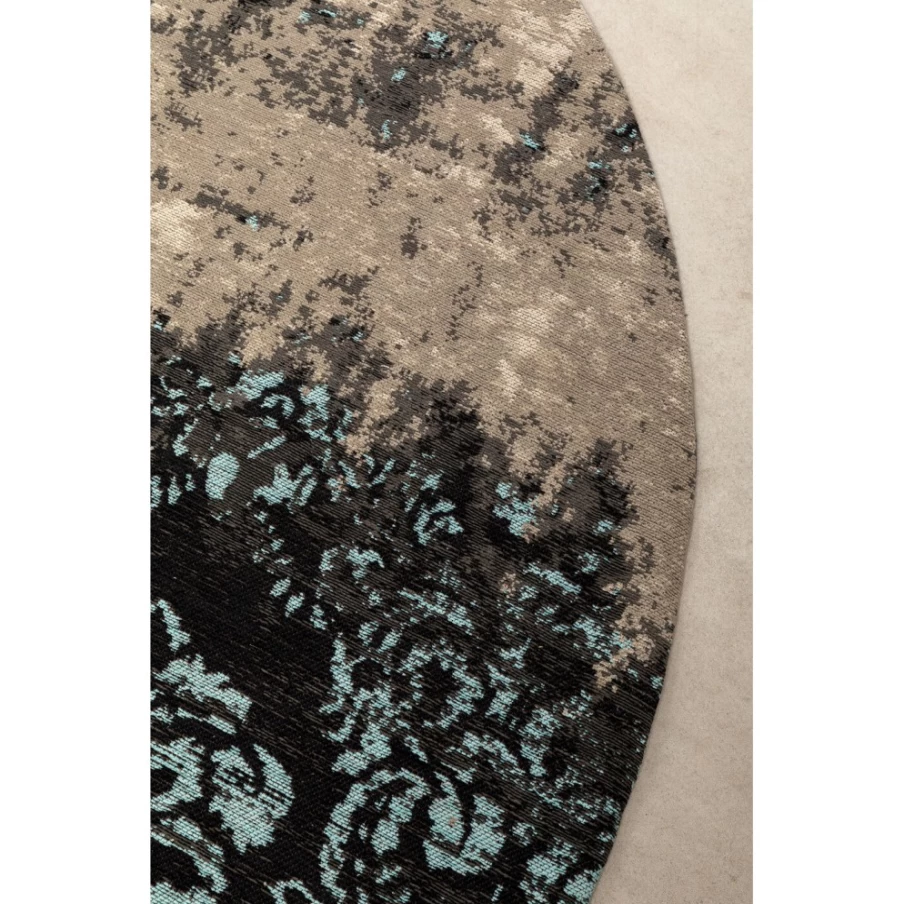 KARE Design Turquoise Handmade Kelim Carpet - 200cm Bohemian Decorative Rug for Modern Interiors