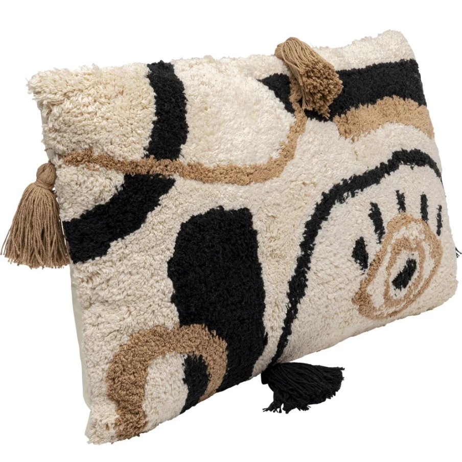 KARE Design Modern White Cushion Blink 60x35 cm Decorative Throw Pillow