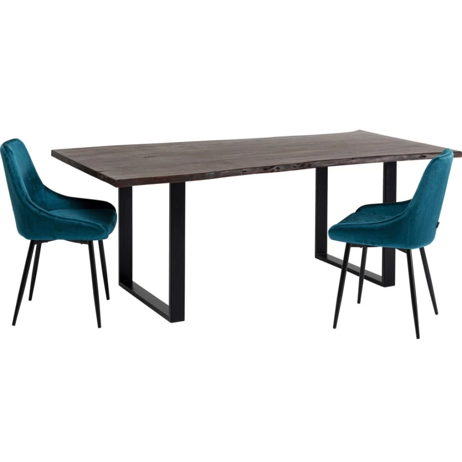 KARE Design Modern Dark Black Dining Table 200X100 - Stylish Table Harmony for Contemporary Interiors