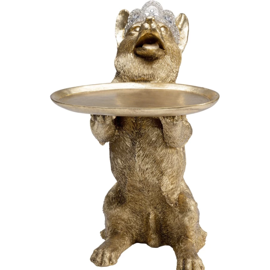 KARE Design Royal Butler Standing Corgi Dog Statue - 50cm Decorative Figurine for Home & Garden